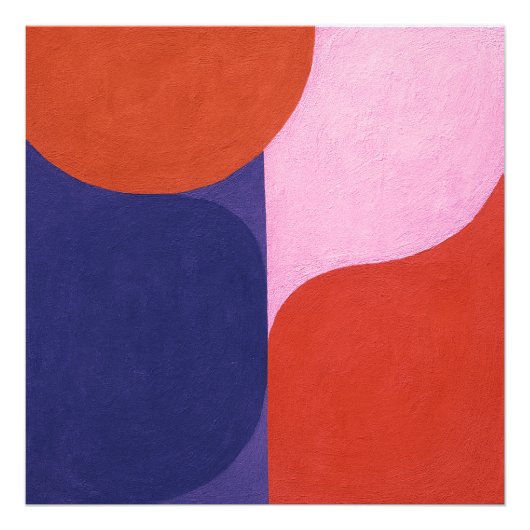 "Color Negotiation" Farbenfrohe Abstrakte Kunst Fotodruck (Vorne)