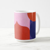 "Color Negotiation" Farbenfrohe Abstrakte Kunst Kaffeetasse (VorderseiteRechts)
