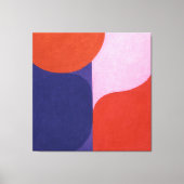 "Color Negotiation" Farbenfrohe Abstrakte Kunst Leinwanddruck (Vorderseite)