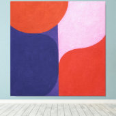 "Color Negotiation" Farbenfrohe Abstrakte Kunst Leinwanddruck (Insitu (Holzboden))
