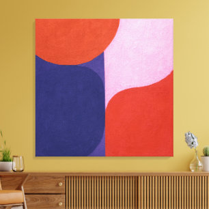"Color Negotiation" Farbenfrohe Abstrakte Kunst Leinwanddruck