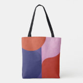 "Color Negotiation" Farbenfrohe Abstrakte Kunst Tasche (Rückseite)
