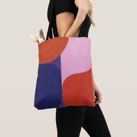 "Color Negotiation" Farbenfrohe Abstrakte Kunst Tasche (Von Nahem)