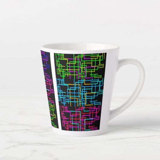 Color Neon Pattern Milchtasse (Rechts)