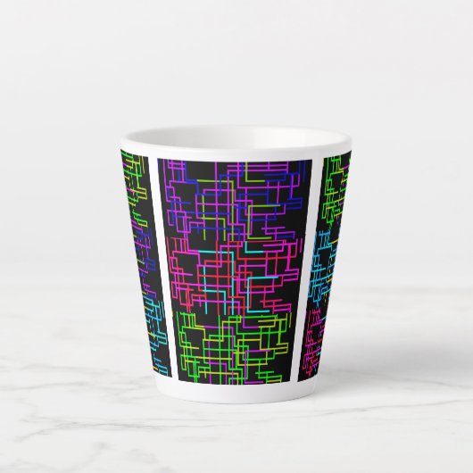 Color Neon Pattern Milchtasse (Vorderseite)