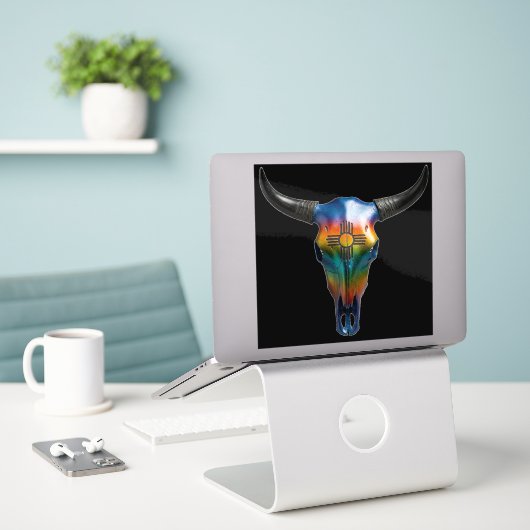 Color New Mexico Aufkleber (Laptop auf Schreibtisch)