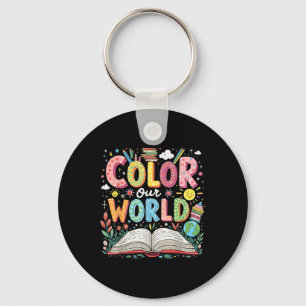 Color Our World Book Reading Program 2025 Summer Schlüsselanhänger