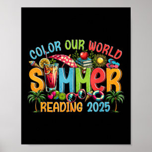 Color Our World Summer 2025 Summer Reading Program Poster