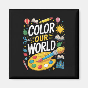 Color Our World Summer Reading 2025 Art Painting B Magnet