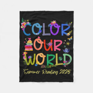 Color Our World Summer Reading 2025 Boho Wildflove Fleecedecke