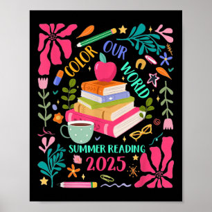 Color Our World Summer Reading 2025 Boho Wildflove Poster