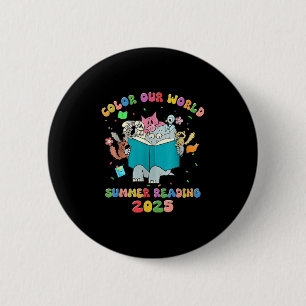 Color Our World Summer Reading 2025 Librarian Book Button