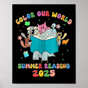 Color Our World Summer Reading 2025 Librarian Book Poster