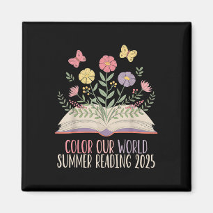 Color Our World Summer Reading 2025 Niedlich Book Magnet