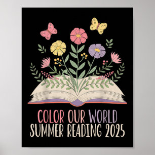 Color Our World Summer Reading 2025 Niedlich Book  Poster