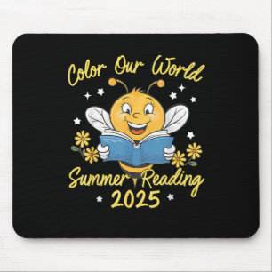 Color our World Summer Reading Program 2025 Biene Mousepad