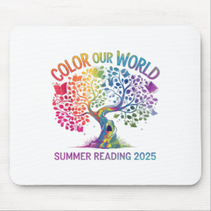 Color Our World Summer Reading Program 2025 Book T Mousepad