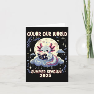 Color Our World Summer Reading Program 2025 Funny Karte