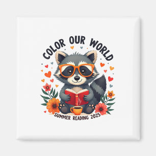 Color Our World Summer Reading Program 2025 Funny Magnet