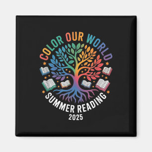 Color Our World Summer Reading Program 2025 Magnet