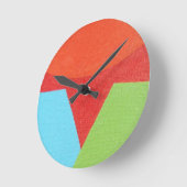 Color Over Time Abstract Round Clock Runde Wanduhr (Winkel)