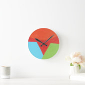 Color Over Time Abstract Round Clock Runde Wanduhr (Zuhause)