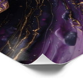 Color Paint Slowly Filling Beautiful Floral Petals Poster (Ecke)