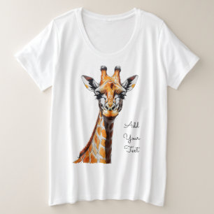 Color Pencil Giraffe Sketch - Künstlerisch von Han Große Größe T-Shirt