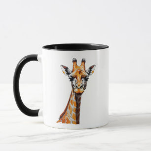Color Pencil Giraffe Sketch - Künstlerisch von Han Tasse