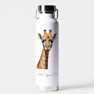 Color Pencil Giraffe Sketch - Künstlerisch von Han Trinkflasche