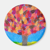 Color Pencil Tree with Leaves Drawing Magnet (Vorne)