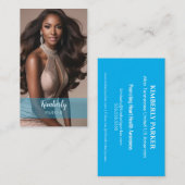 Color Pop Blue Gradient Business Card Visitenkarte (Vorne/Hinten)