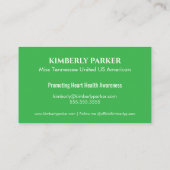 Color Pop Green Gradient Business Card Visitenkarte (Rückseite)
