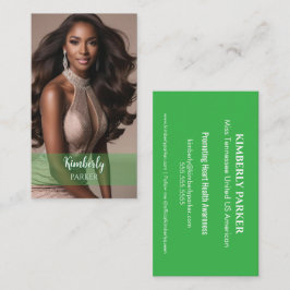 Color Pop Green Gradient Business Card Visitenkarte