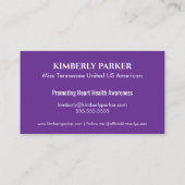 Color Pop Lila Gradient Business Card Visitenkarte (Rückseite)