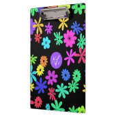 Color Pop Niedliche Blume Personalisiert Zwischena Klemmbrett (Links)