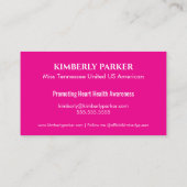 Color Pop Pink Gradient Business Card Visitenkarte (Rückseite)