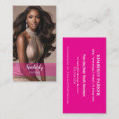 Color Pop Pink Gradient Business Card Visitenkarte (Vorne/Hinten)