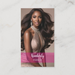 Color Pop Pink Gradient Business Card Visitenkarte
