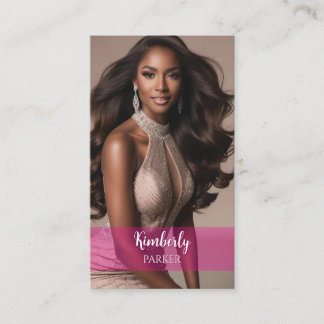 Color Pop Pink Gradient Business Card Visitenkarte