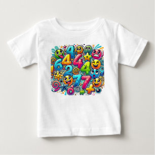 Color Pop Ziffern 2026 – Emoji Mathe Wahnsinn Baby T-shirt