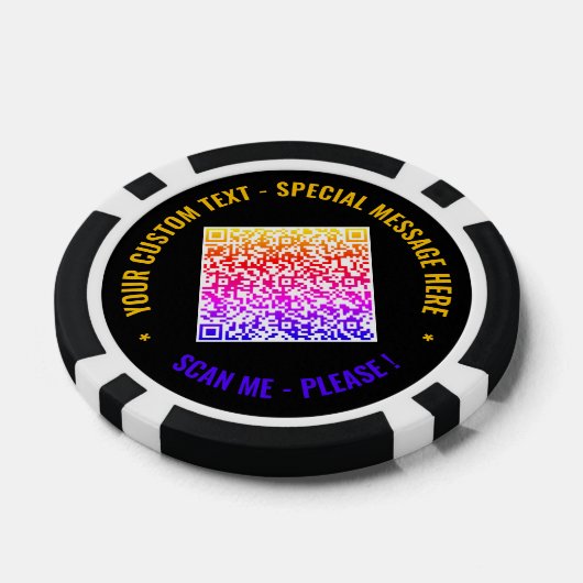 Color QR Code Benutzerdefinierter Text Poker Chips (Einzeln)