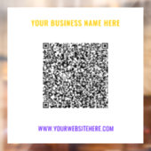 Color QR Code Benutzerdefinierter Text und Farbenk Fensteraufkleber (Blatt 2)