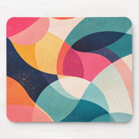 Color Rhythm abstract waves Mousepad (Vorne)