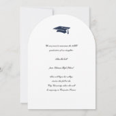 Color Rococo Cartouche Photo Template Graduation Einladung (Rückseite)