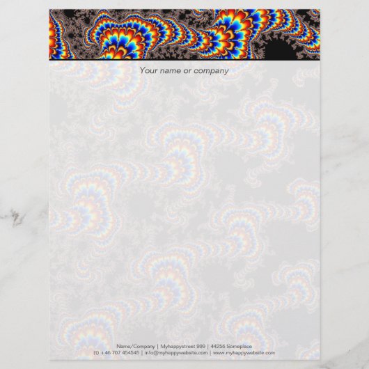 Color Run - Fractal Art Briefkopf (Vorderseite)