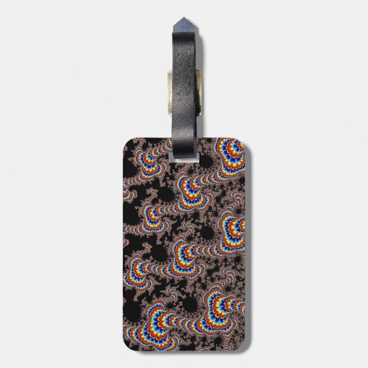 Color Run - Fractal Art Gepäckanhänger (Rückseite vertikal)