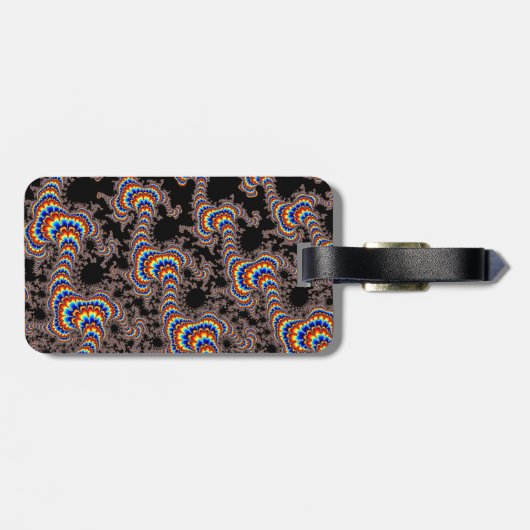 Color Run - Fractal Art Gepäckanhänger (Rückseite horizontal)