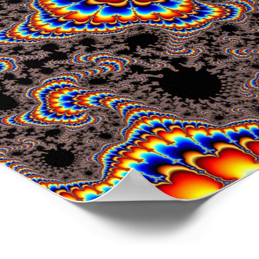 Color Run - Fractal Art Poster (Ecke)