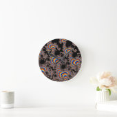 Color Run - Fractal Art Runde Wanduhr (Zuhause)